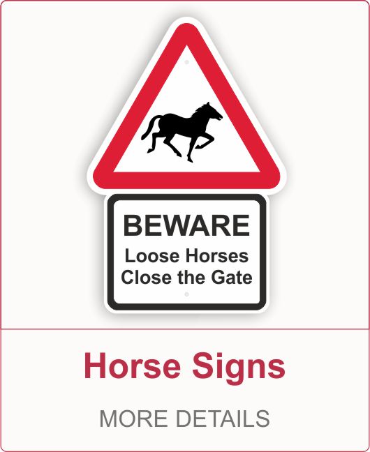 Horse Warning Sign