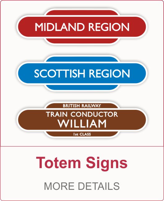 Railway Totem Sign, Personalised