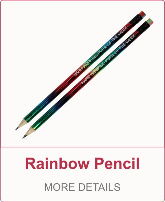 Rainbow Pencils, Personalised, Printed, Promotional Item, Souvenir